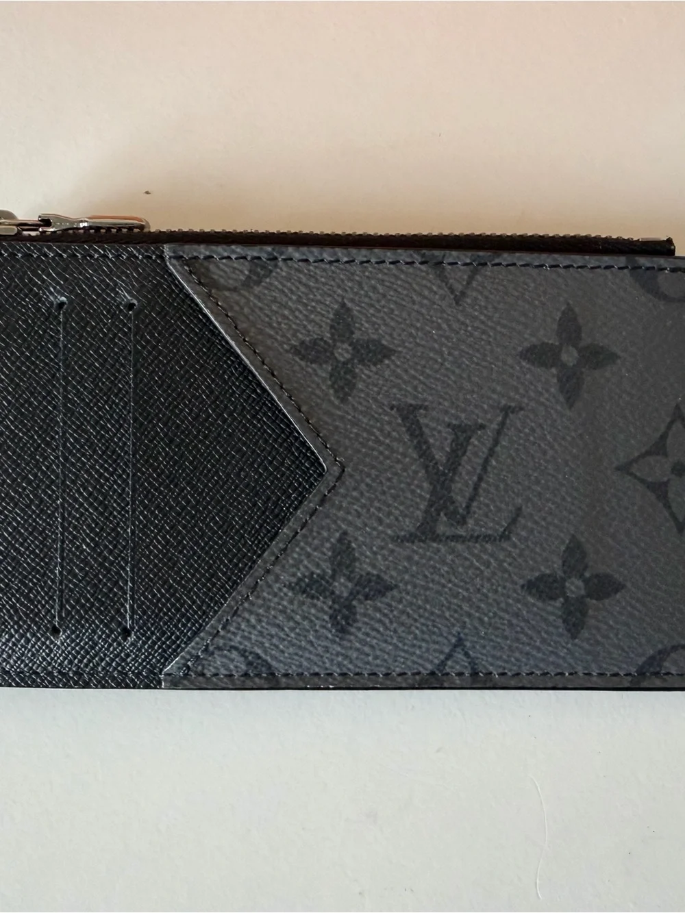 Louis Vuitton Monogram Eclipse Slim Card Case in Black and Charcoal